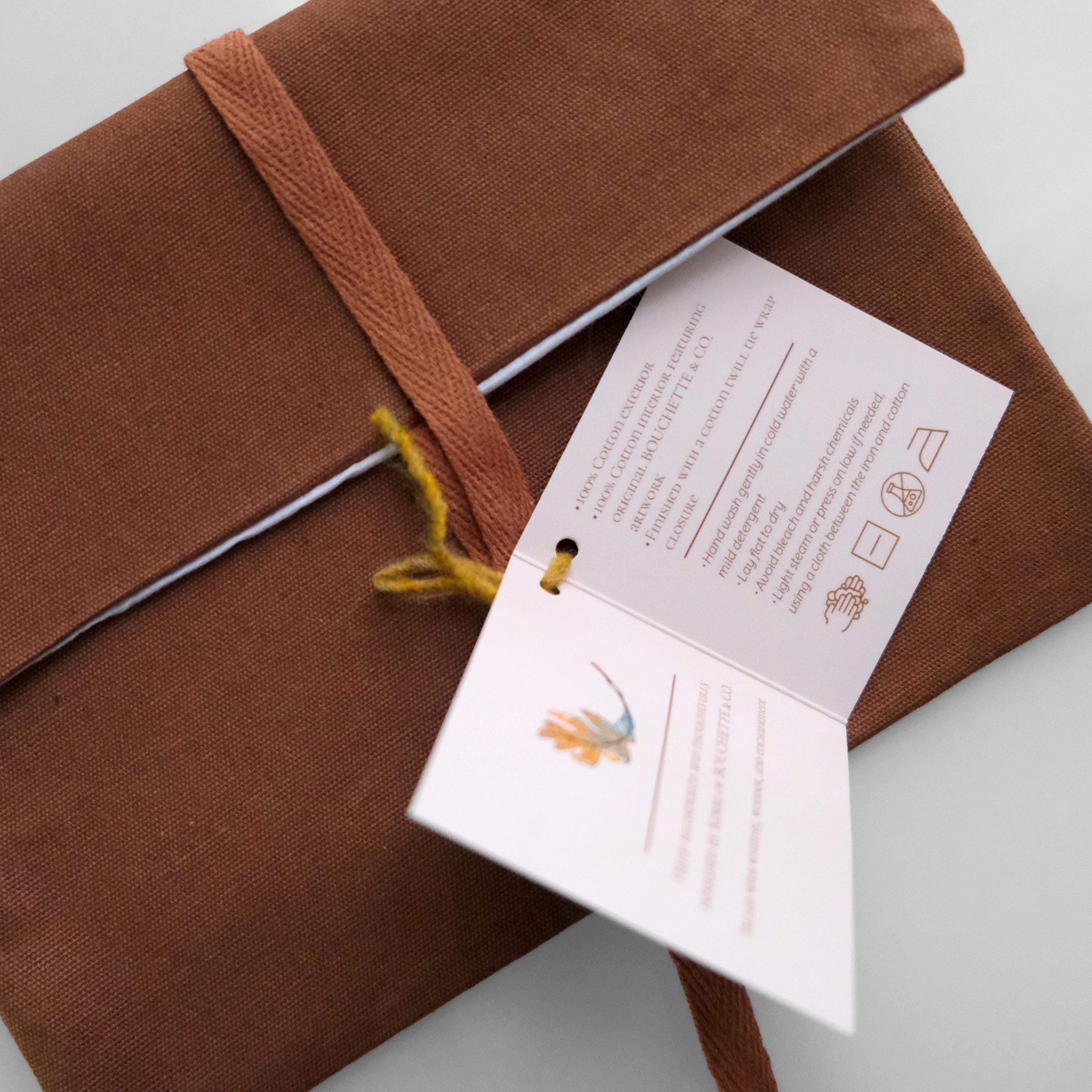 REVERSABLE ENVELOPE POUCH | Blue Bramble Cotton Canvas Everyday Pouch Accessory