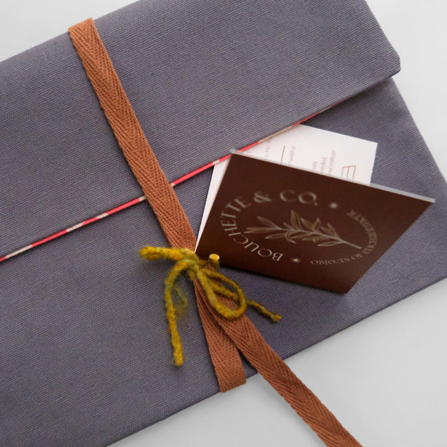 REVERSABLE ENVELOPE POUCH | Ember Dot Cotton Canvas Everyday Pouch Accessory