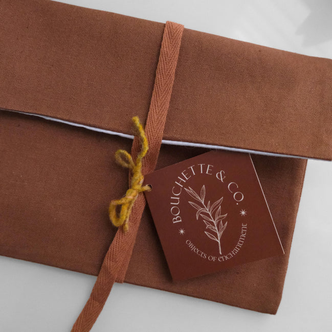 REVERSABLE ENVELOPE POUCH | Blue Bramble Cotton Canvas Everyday Pouch Accessory