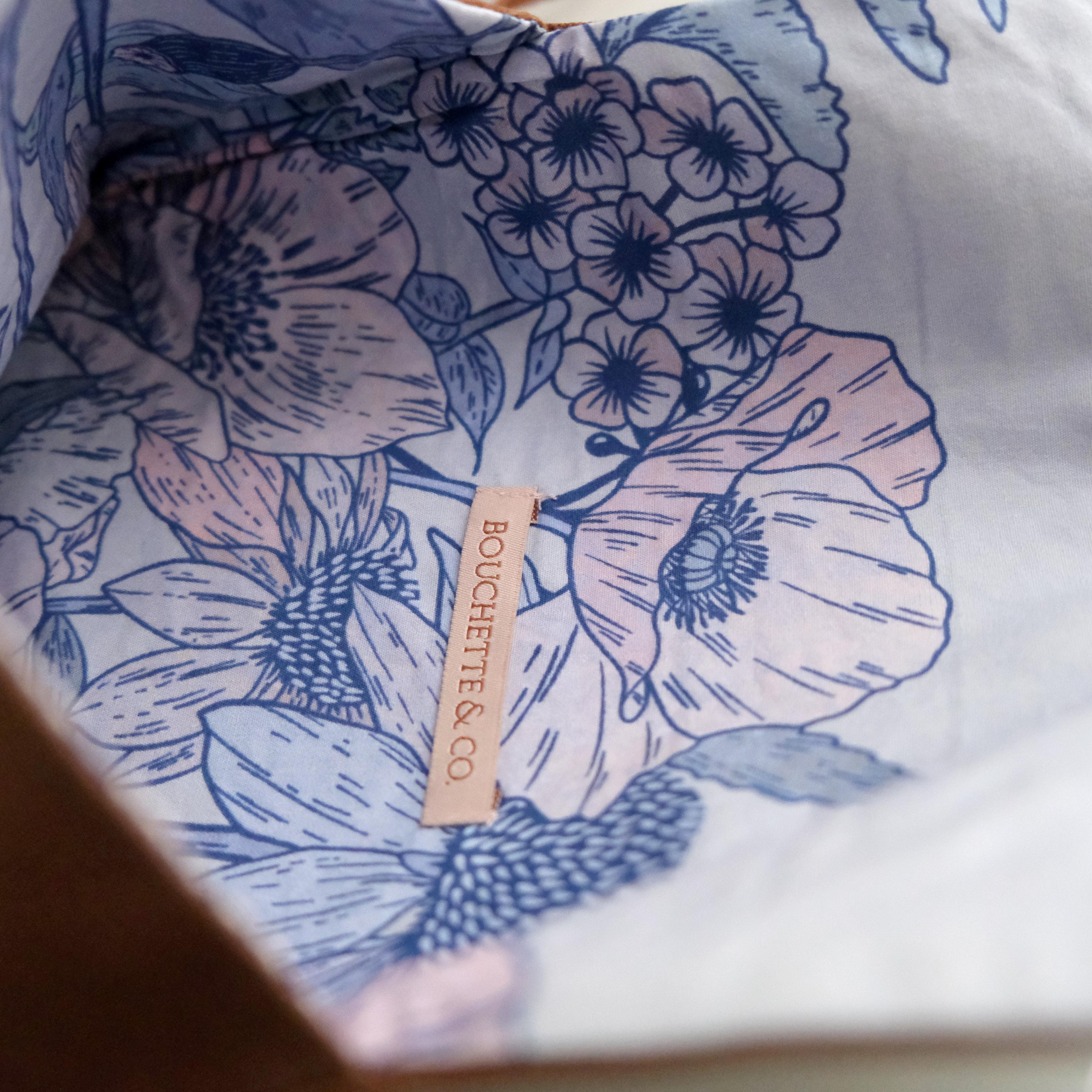 REVERSABLE ENVELOPE POUCH | Blue Bramble Cotton Canvas Everyday Pouch Accessory