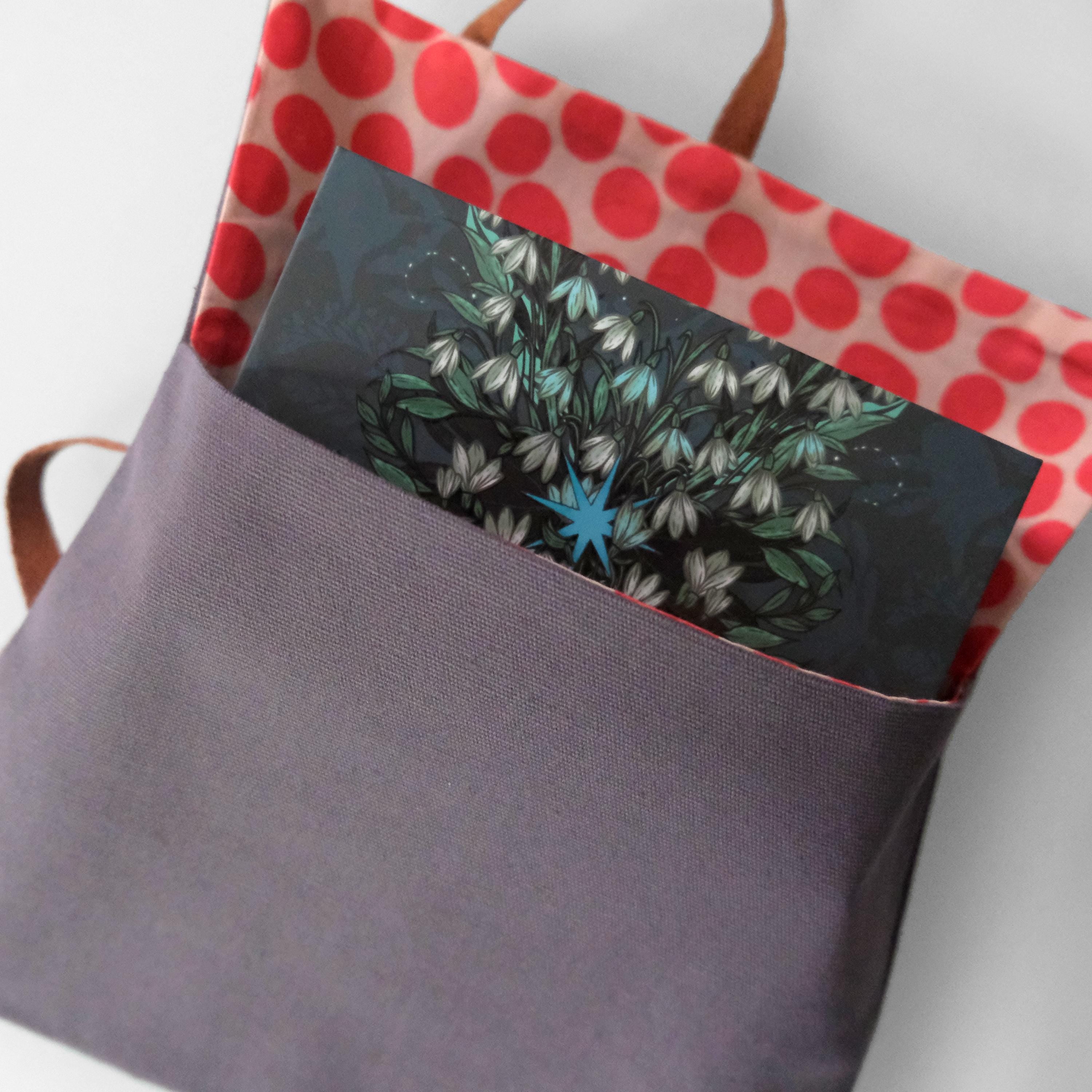 REVERSABLE ENVELOPE POUCH | Ember Dot Cotton Canvas Everyday Pouch Accessory