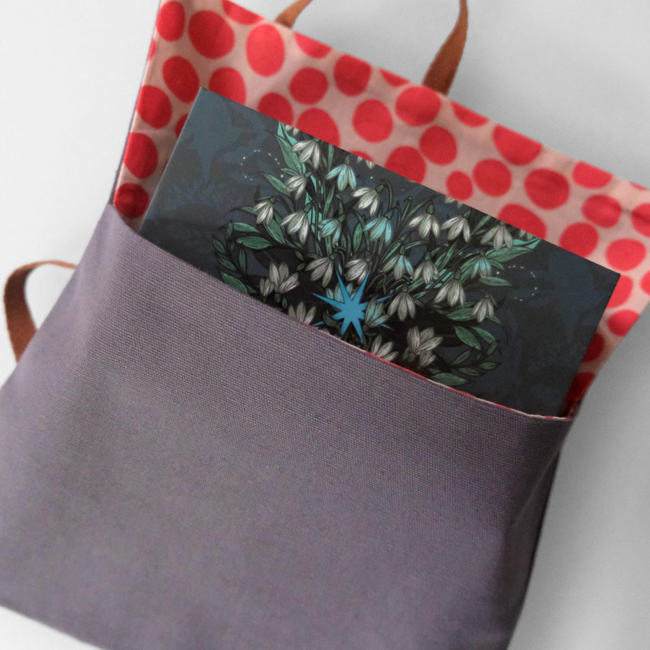 REVERSABLE ENVELOPE POUCH | Ember Dot Cotton Canvas Everyday Pouch Accessory