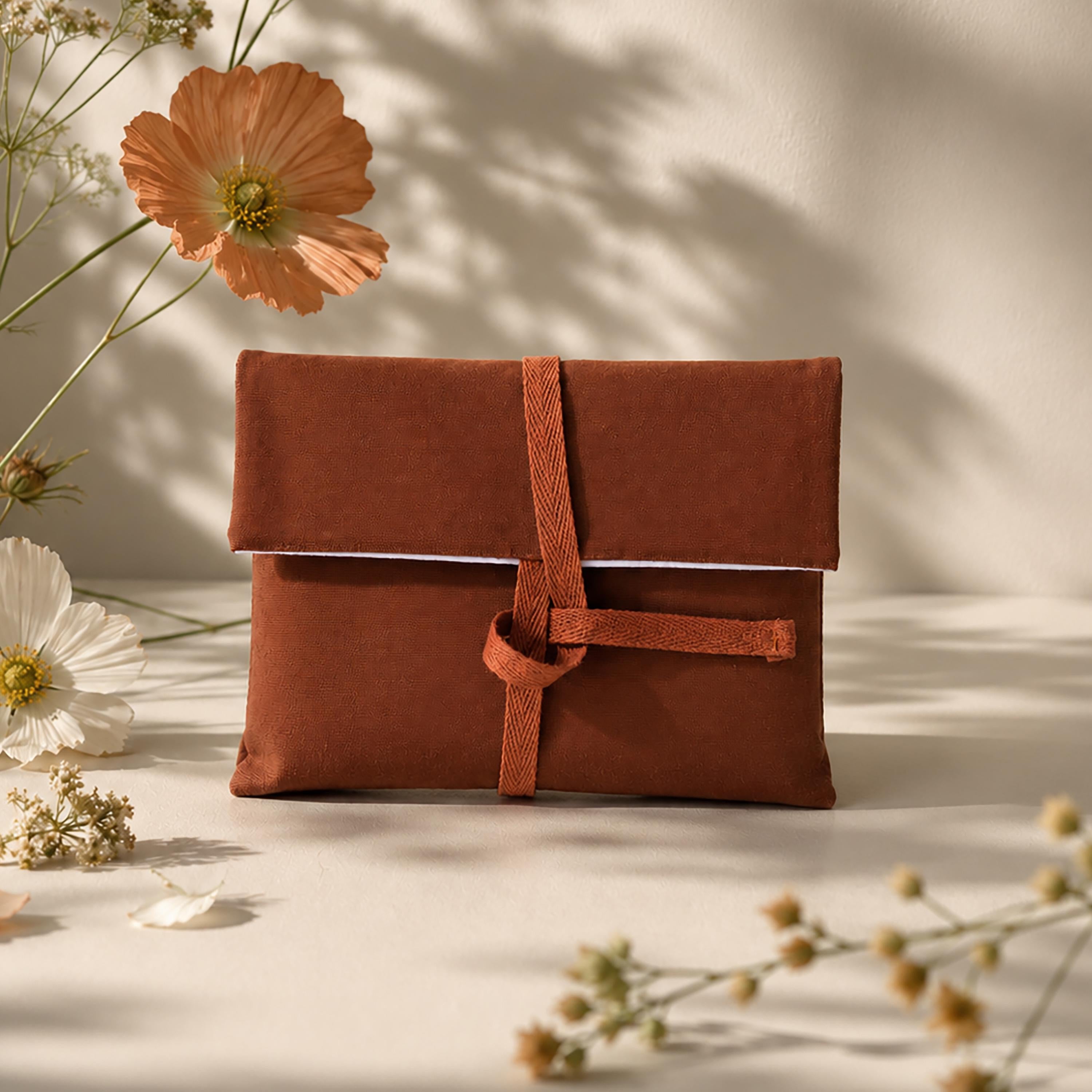REVERSABLE ENVELOPE POUCH | Blue Bramble Cotton Canvas Everyday Pouch Accessory