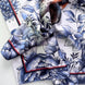 SILK COTTON SCARF | Swallow & Bloom - Square Silk Cotton, Versatile Floral Scarf and Bow Accessory