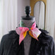 SKINNY SILK SCARF | Patchwork Meadow - 100% Silk, Versatile Floral Scarf and Bow Accessory