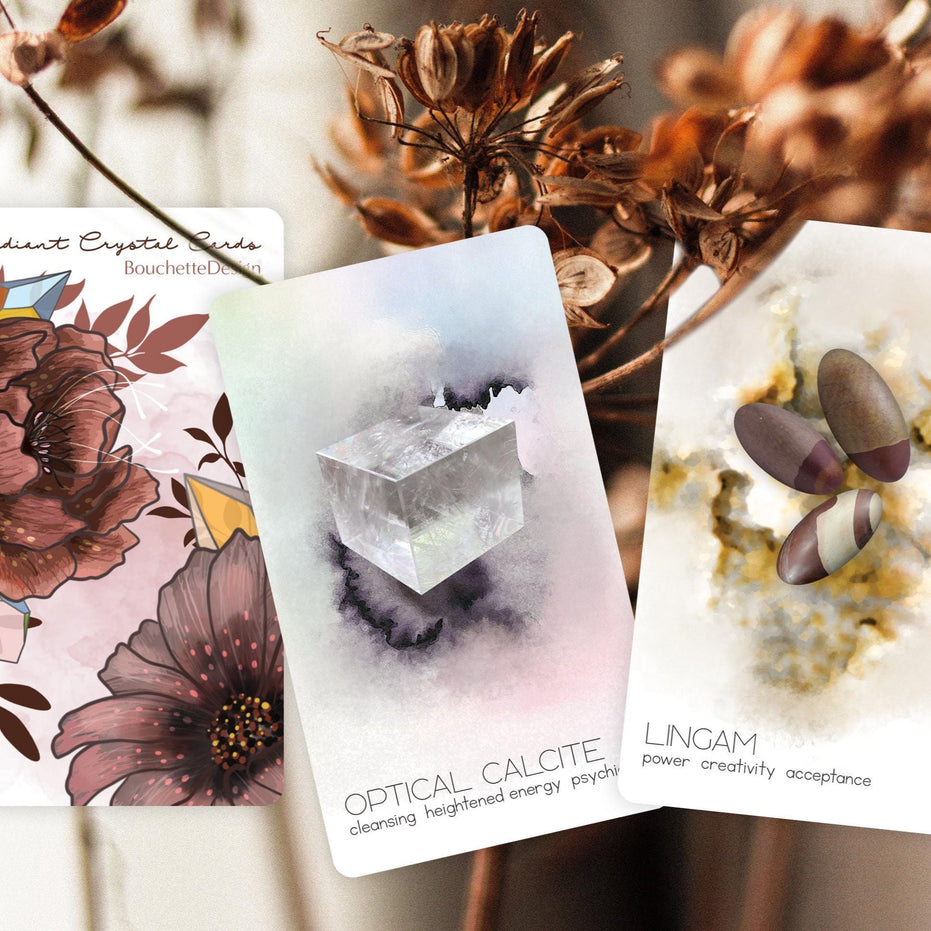 Radiant Crystal Cards 2nd Edition, crystal oracle cards informational crystal card deck learn about crystals oracle cards deck