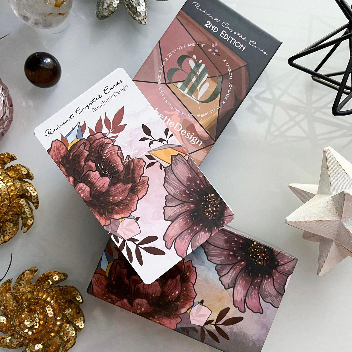 Radiant Crystal Cards 2nd Edition, crystal oracle cards informational crystal card deck learn about crystals oracle cards deck