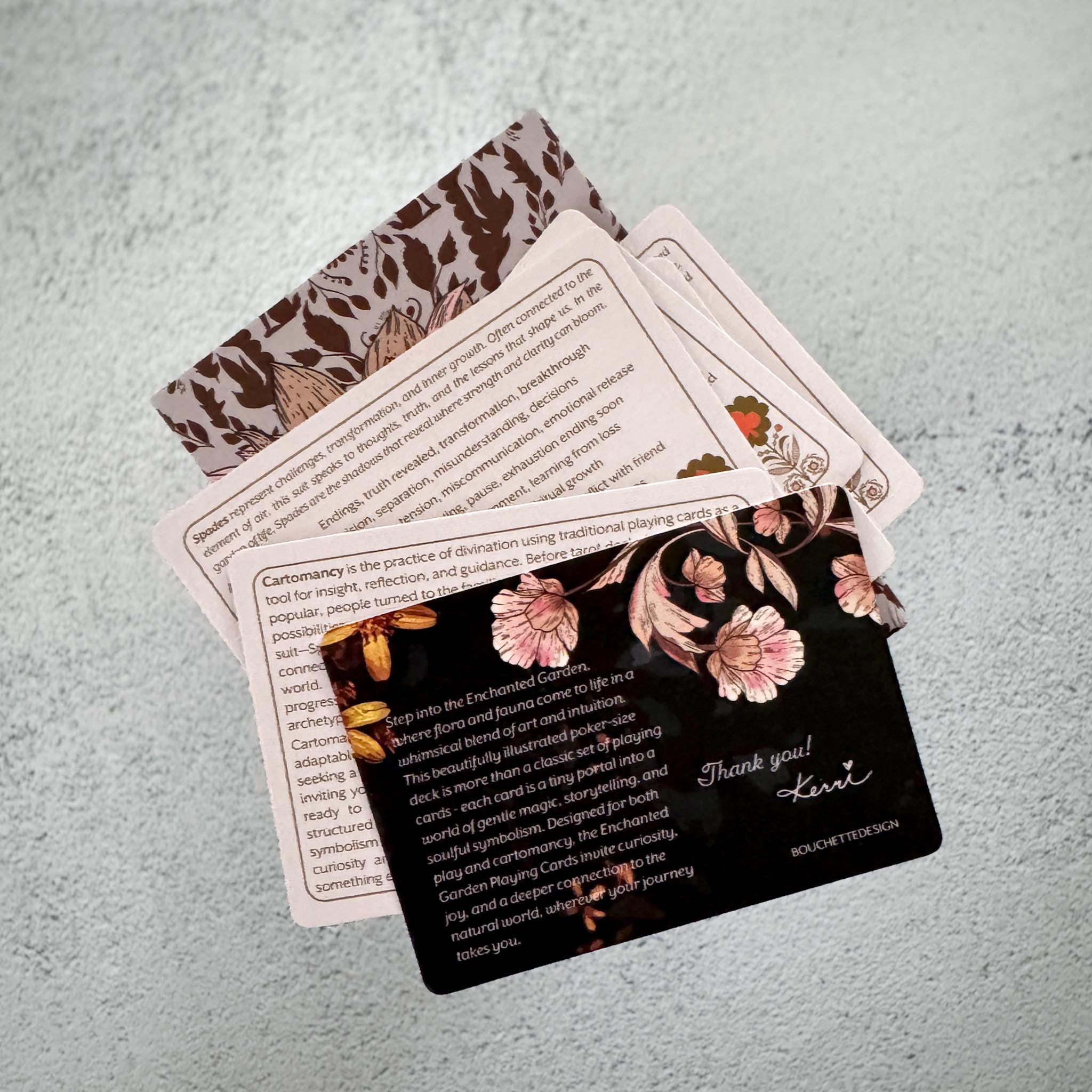 PLAYING CARD DECK | Enchanted Garden Playing Cards - Cartomancy Deck