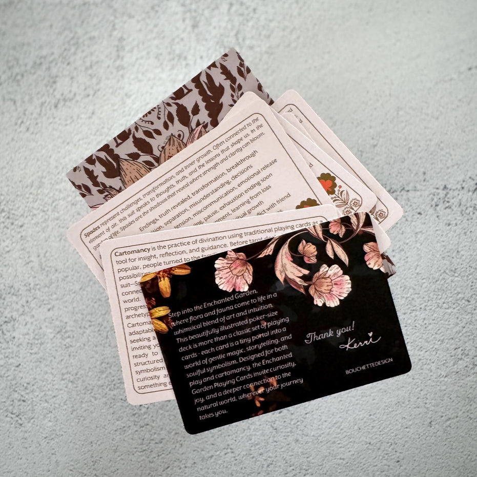 PLAYING CARD DECK | Enchanted Garden Playing Cards - Cartomancy Deck