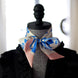 SKINNY SILK SCARF | Moonlit Blooms - 100% Silk, Versatile Floral Scarf and Bow Accessory 39