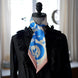 SKINNY SILK SCARF | Moonlit Blooms - 100% Silk, Versatile Floral Scarf and Bow Accessory 39