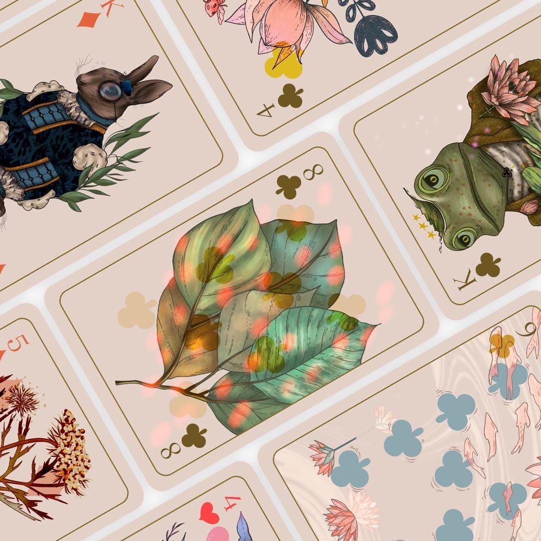 PLAYING CARD DECK | Enchanted Garden Playing Cards - Cartomancy Deck