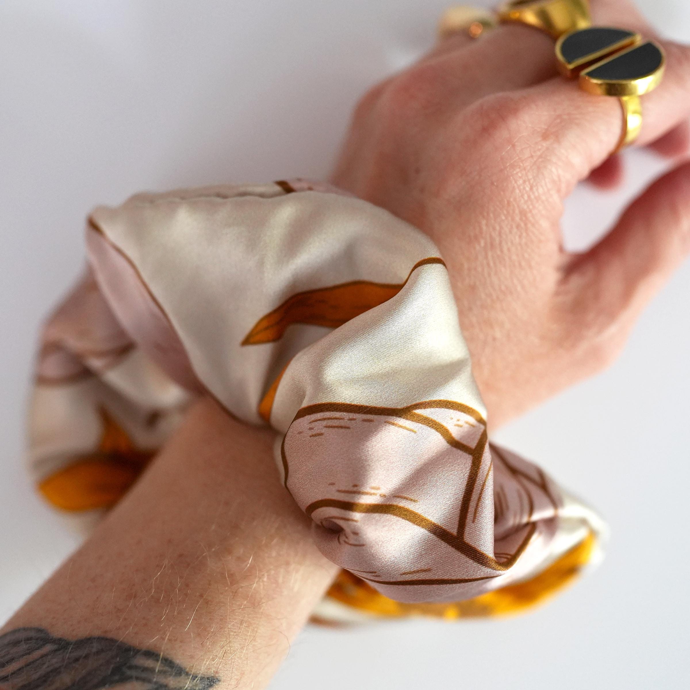 SILK SCRUNCHIES | Prairie Dawn - 100% Silk, Versatile hair Accessory
