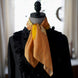 SILK COTTON SCARF | Burnished Bloom - Versatile Floral Square Scarf and Bow Accessory